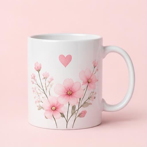 Normal white mug illustrative customization canvas